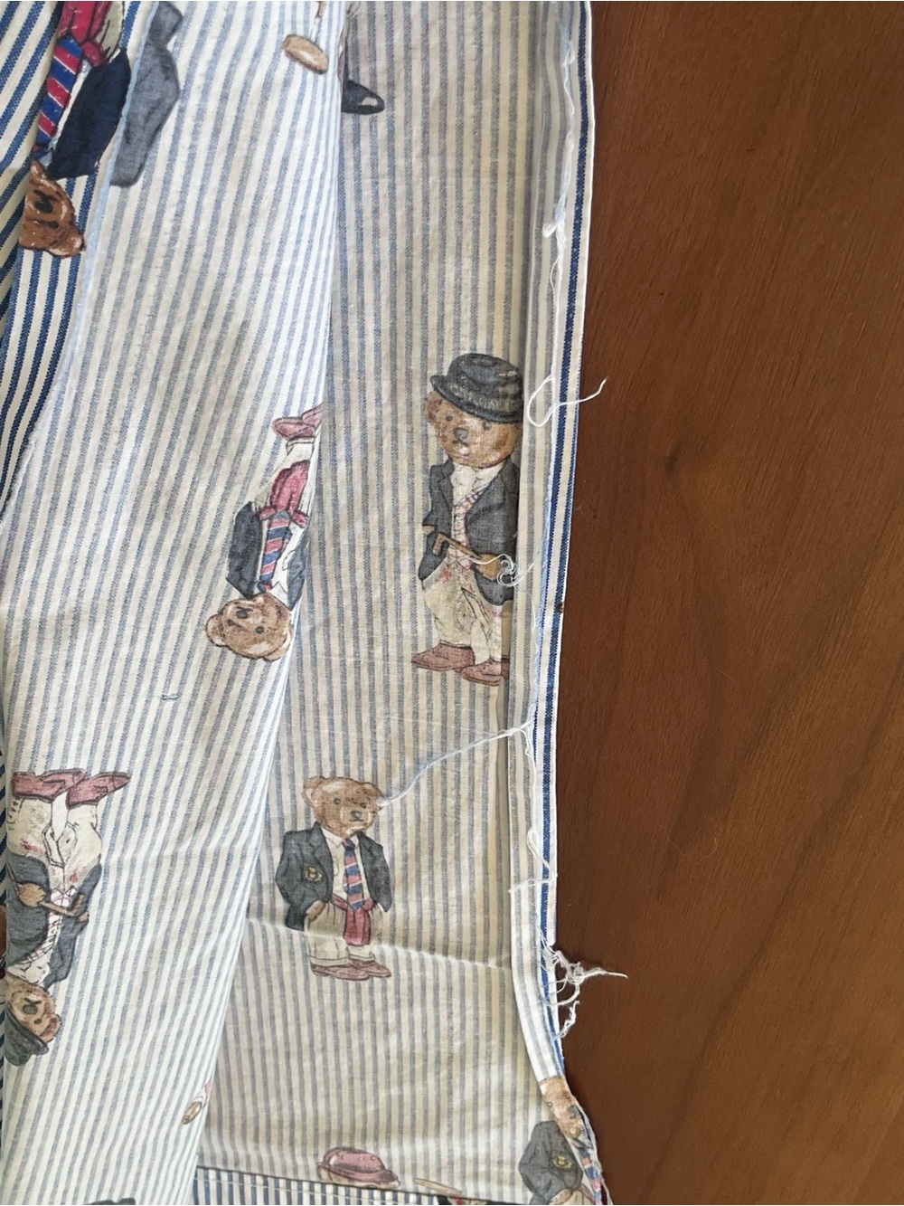 Vintage Ralph Lauren Polo Bear twin flat sheet frayed - Picture 5 of 7